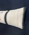 Turkish Hemp Pillow Cushion Natural Beige Black Cushion Cover 14x45 #18007