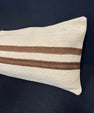Turkish Hemp Pillow Cushion Natural Beige Brown Cushion Cover 14x45 #18031