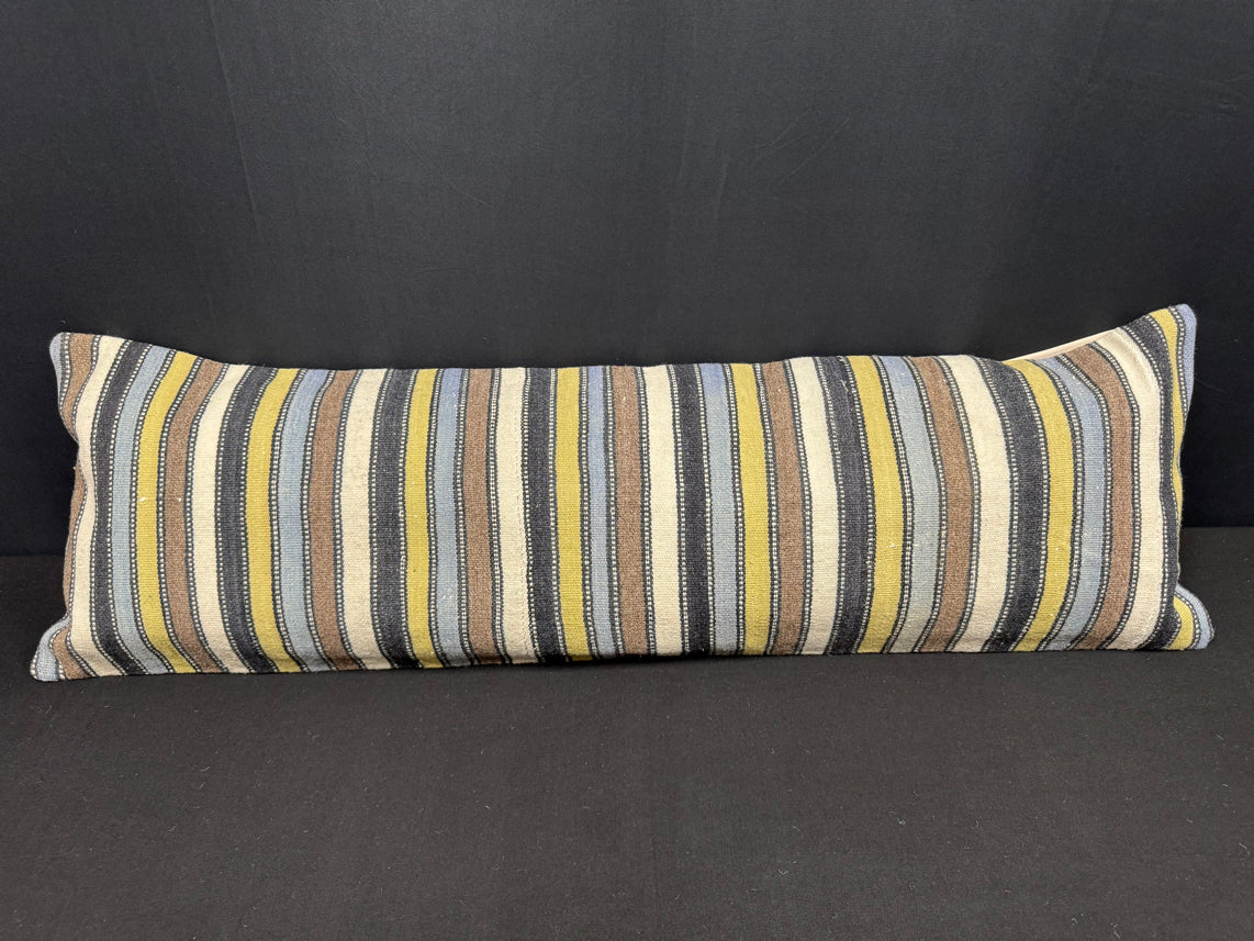 Turkish Hemp Pillow Cushion Natural Beige Brown Cushion Cover 14x45 #18064