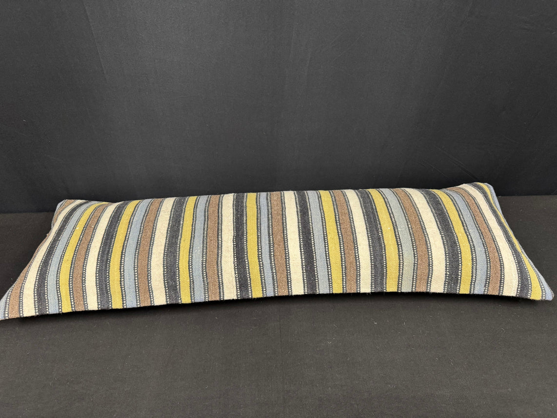 Turkish Hemp Pillow Cushion Natural Beige Brown Cushion Cover 14x45 #18064