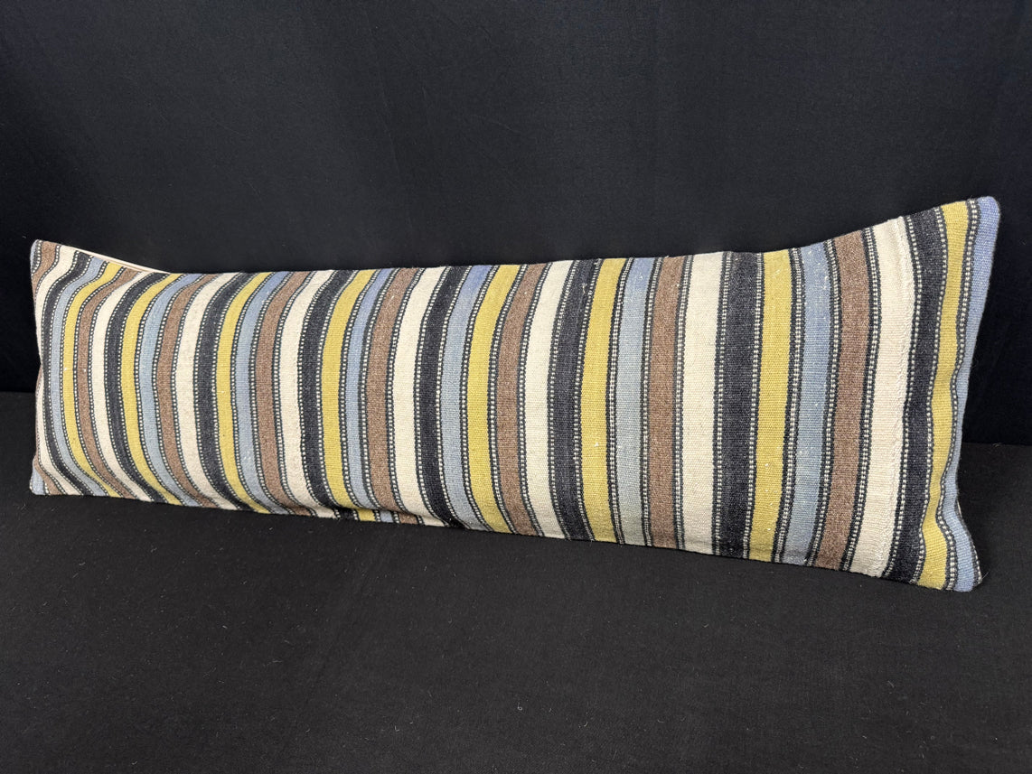 Turkish Hemp Pillow Cushion Natural Beige Brown Cushion Cover 14x45 #18064