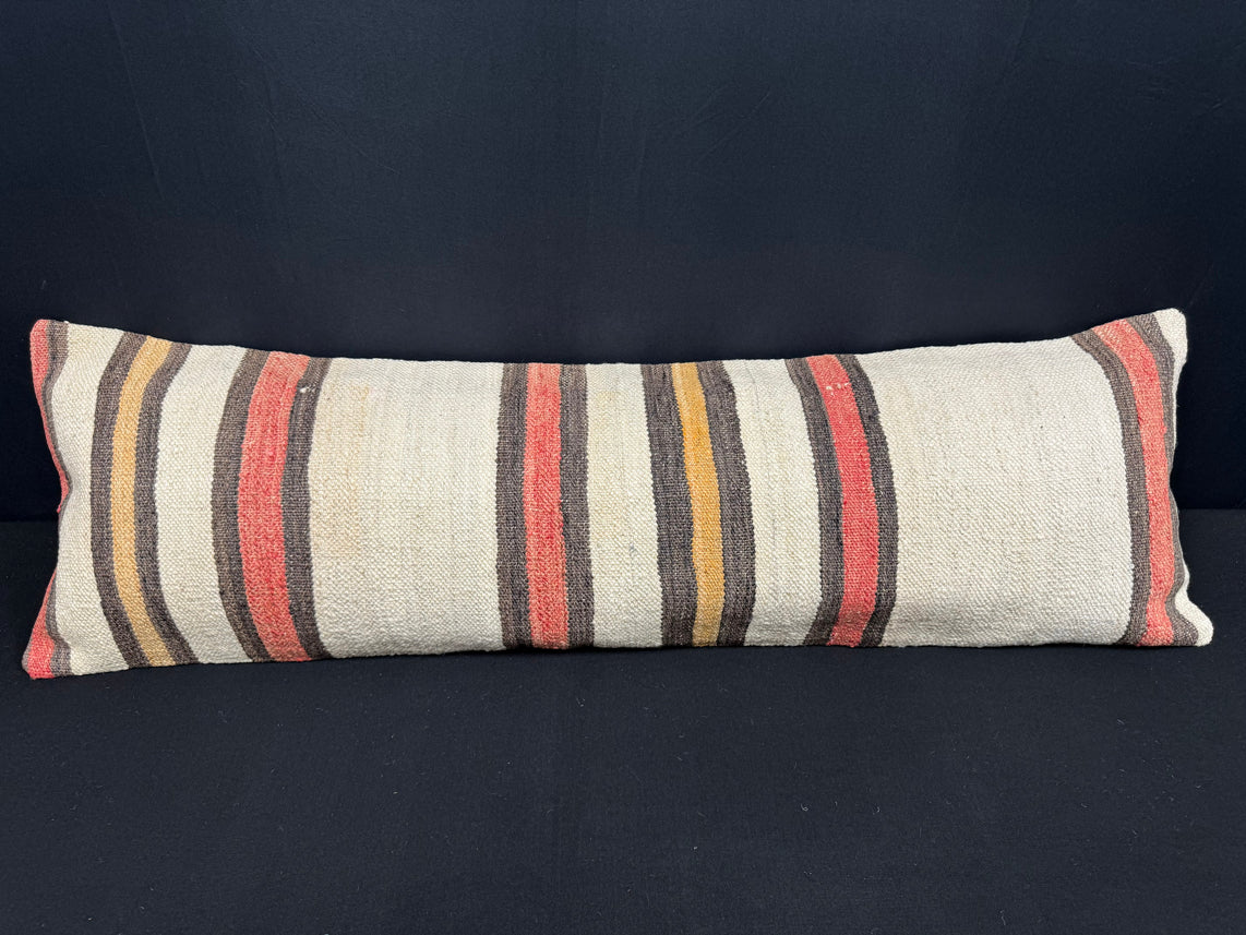 Turkish Hemp Pillow Cushion Natural Beige Brown Cushion Cover 14x45 #18034