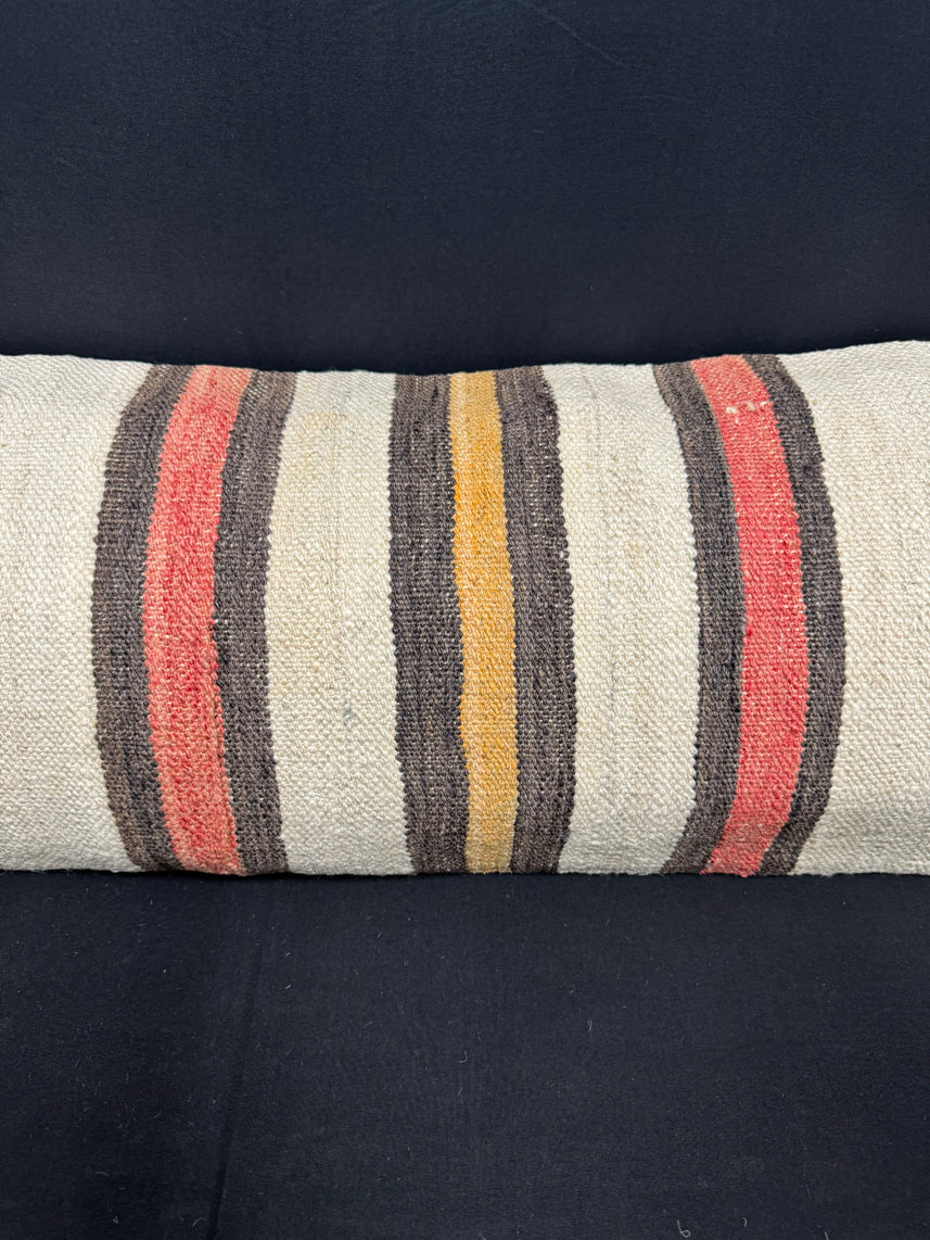 Turkish Hemp Pillow Cushion Natural Beige Brown Cushion Cover 14x45 #18034