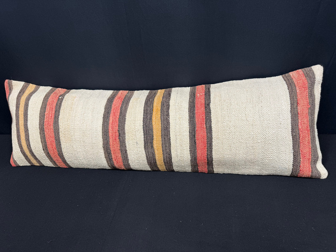 Turkish Hemp Pillow Cushion Natural Beige Brown Cushion Cover 14x45 #18034