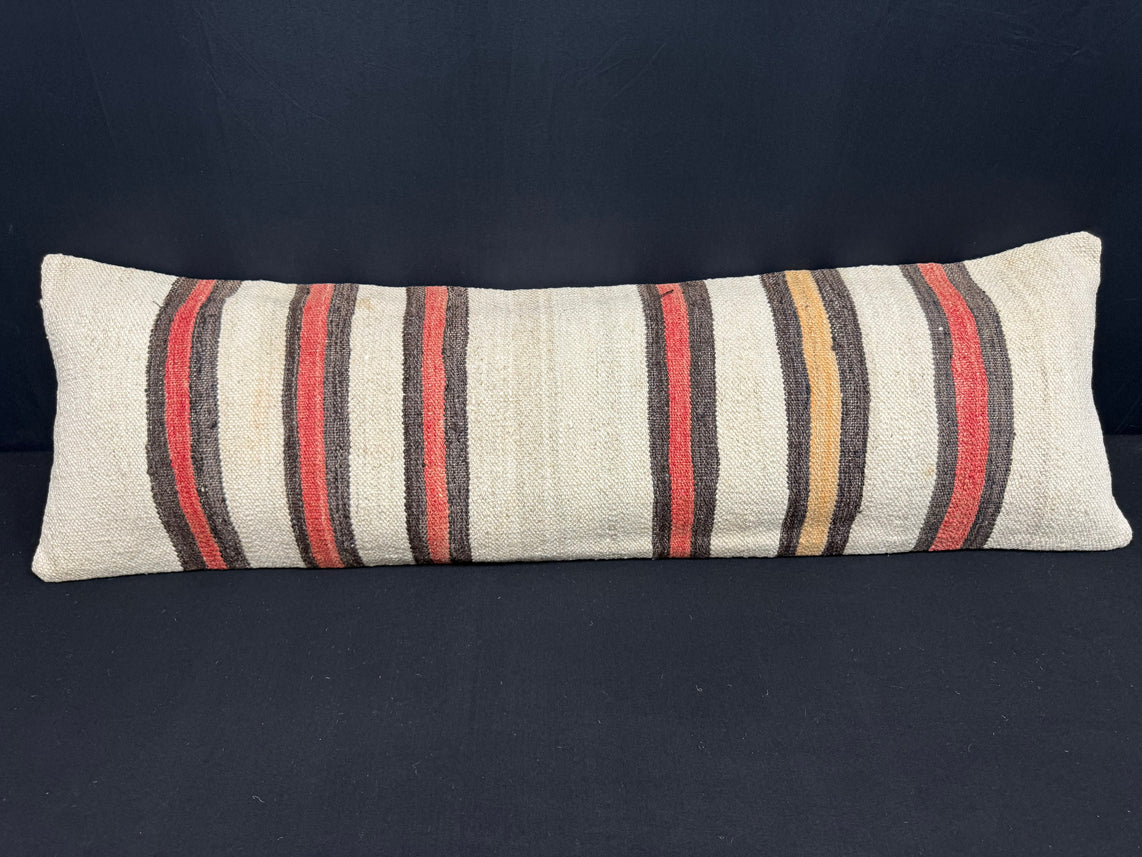 Turkish Hemp Pillow Cushion Natural Beige Brown Cushion Cover 14x45 #18054