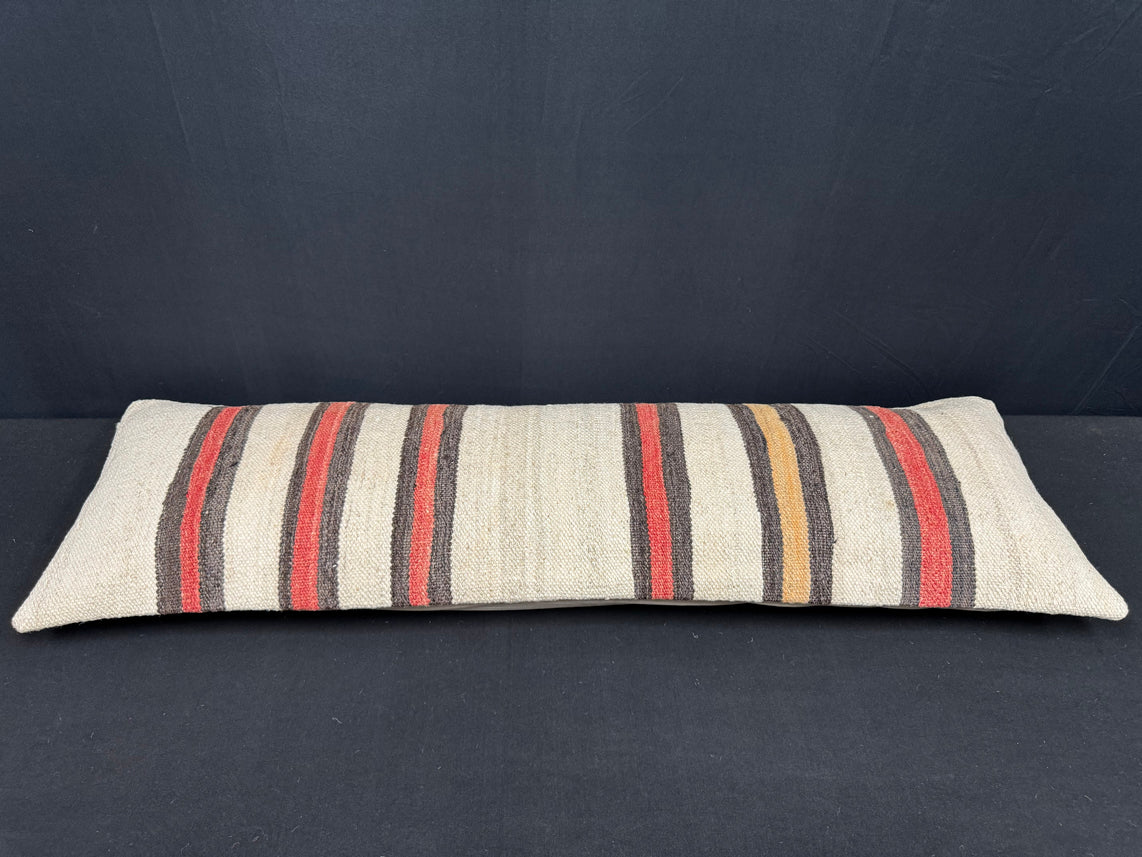 Turkish Hemp Pillow Cushion Natural Beige Brown Cushion Cover 14x45 #18054