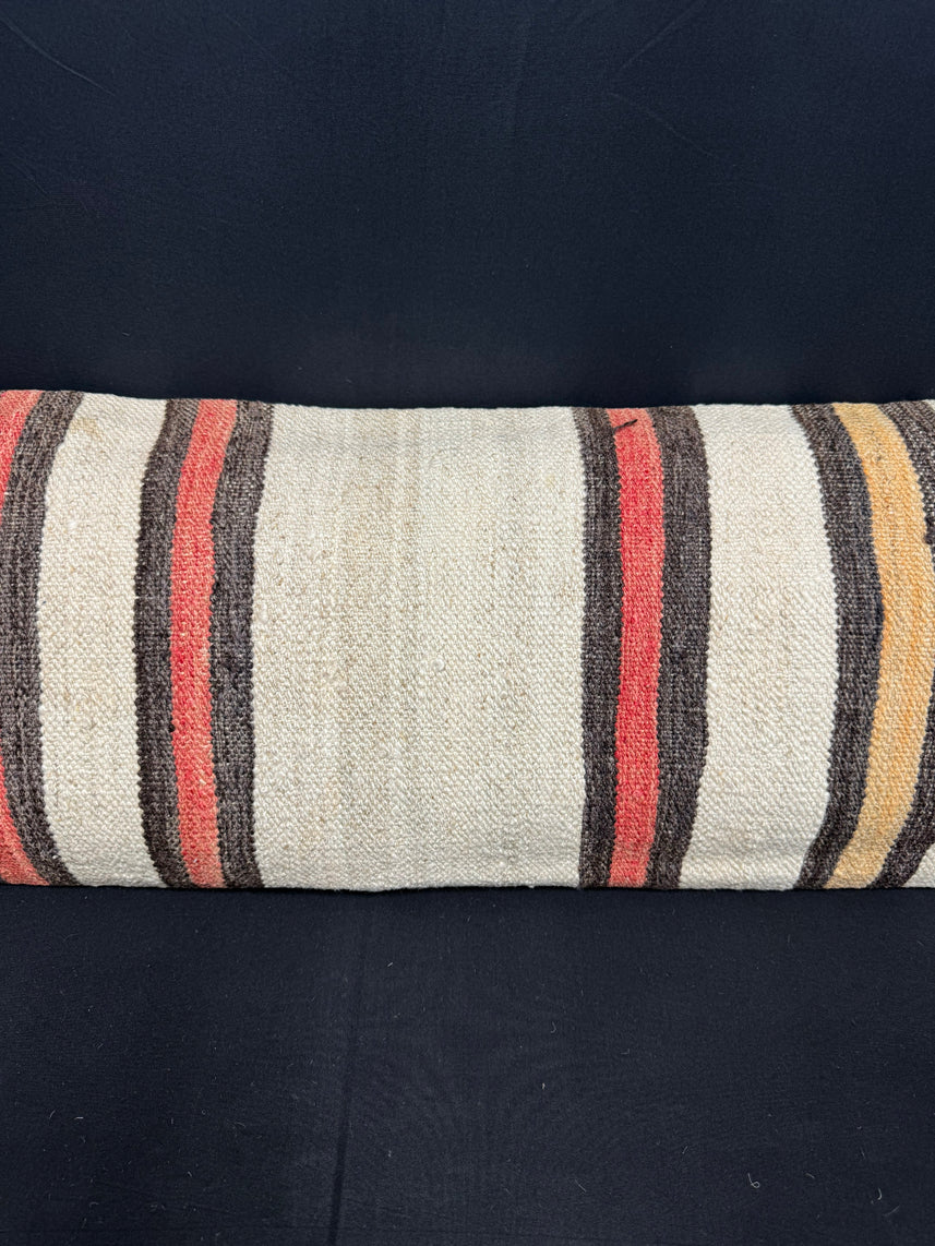 Turkish Hemp Pillow Cushion Natural Beige Brown Cushion Cover 14x45 #18054