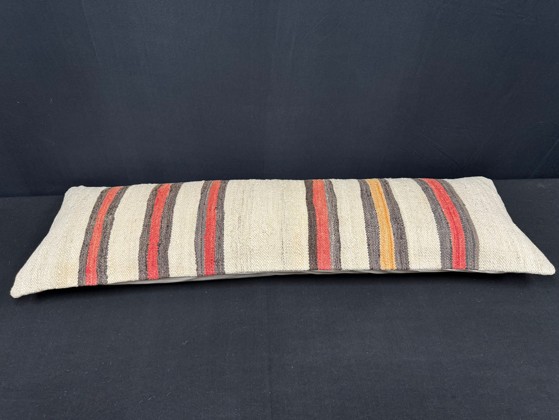 Turkish Hemp Pillow Cushion Natural Beige Brown Cushion Cover 14x45 #18060