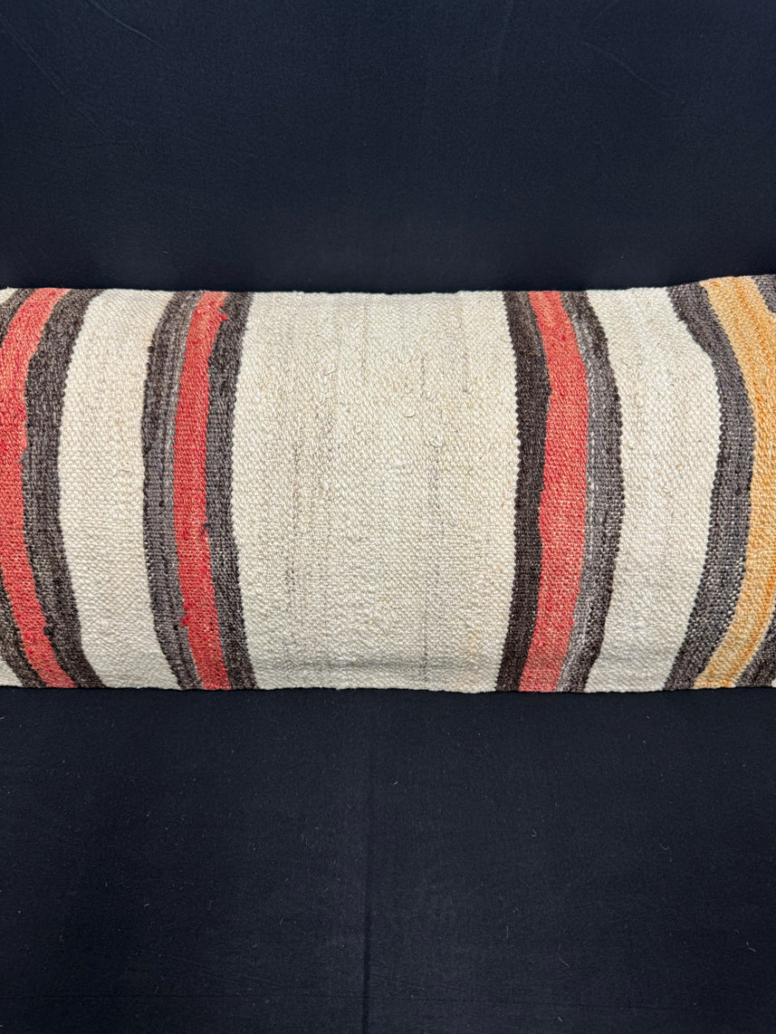 Turkish Hemp Pillow Cushion Natural Beige Brown Cushion Cover 14x45 #18060
