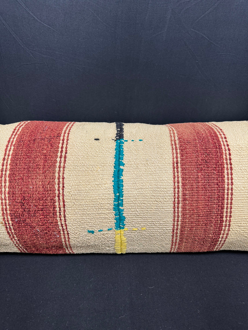 Turkish Hemp Pillow Cushion Natural Beige Brown Cushion Cover 14x40 #30436