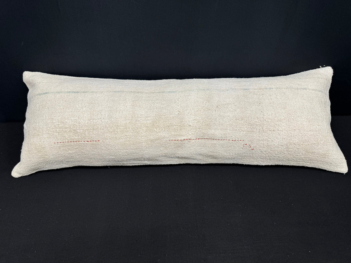 Turkish Hemp Pillow Cushion Natural Beige Cushion Cover 14x40 #30476