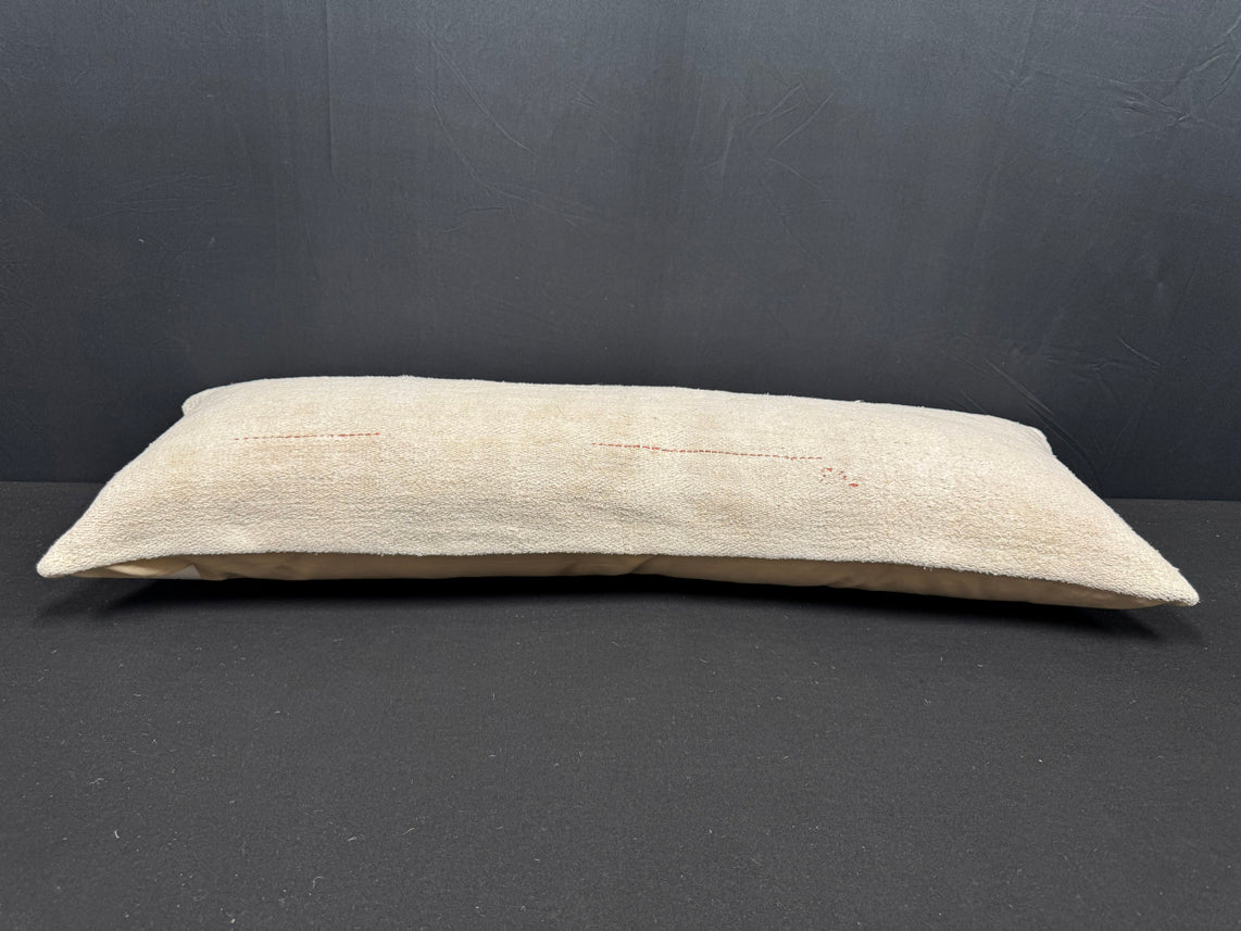 Turkish Hemp Pillow Cushion Natural Beige Cushion Cover 14x40 #30476