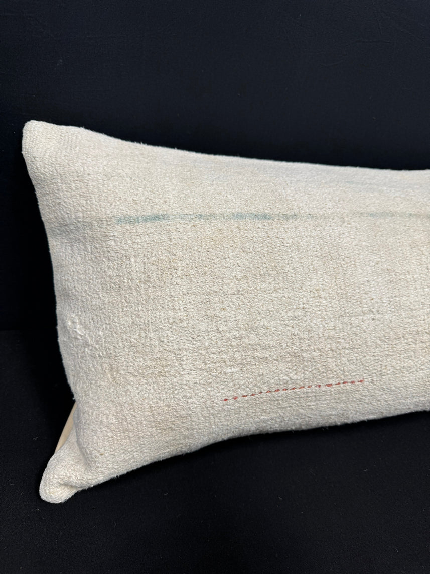 Turkish Hemp Pillow Cushion Natural Beige Cushion Cover 14x40 #30476