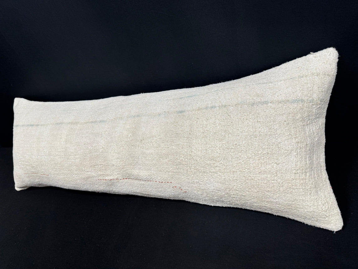 Turkish Hemp Pillow Cushion Natural Beige Cushion Cover 14x40 #30476