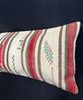 Turkish Hemp Pillow Cushion Natural Beige Red Cushion Cover 14x40 #30437