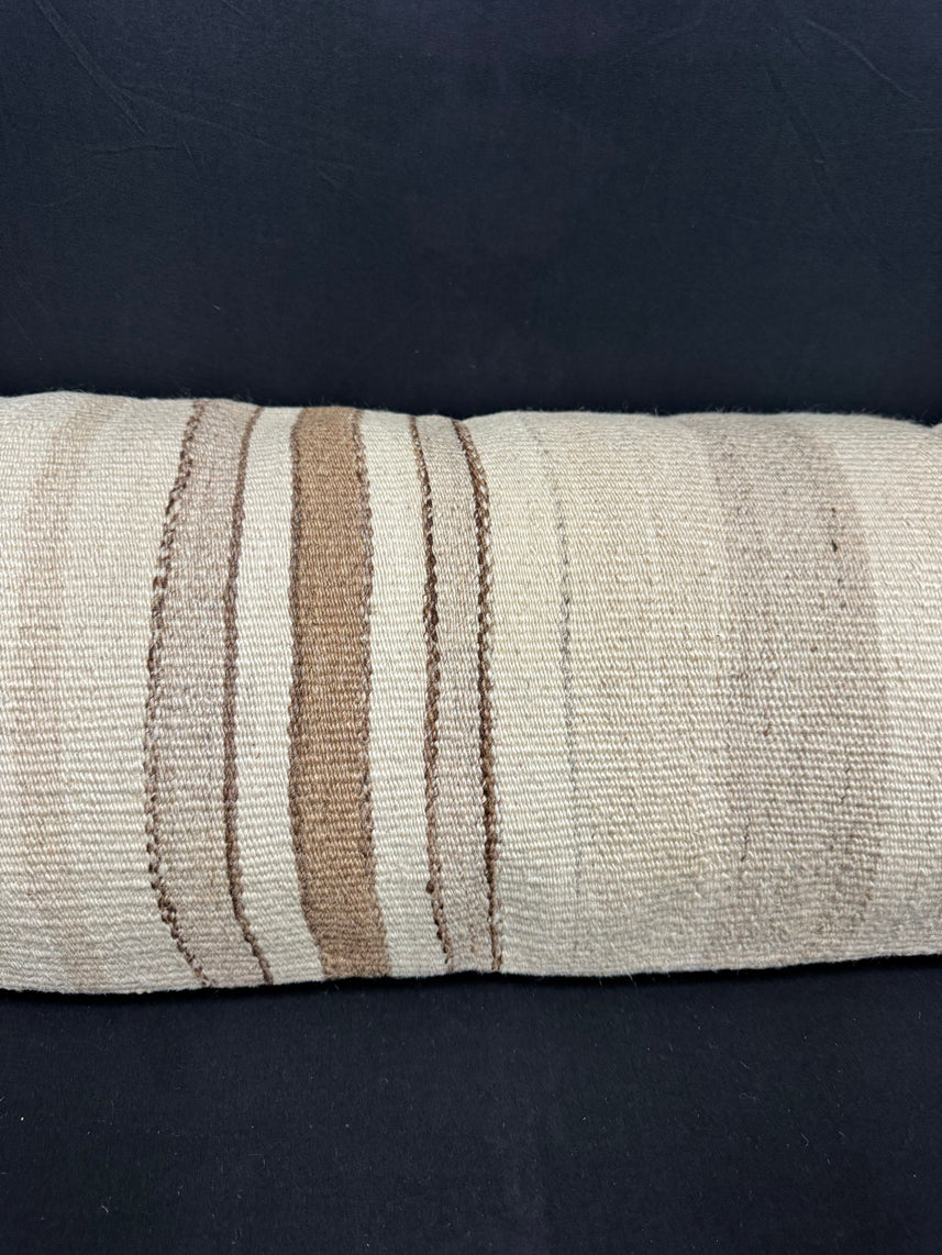 Turkish Hemp Pillow Cushion Natural Beige Brown Cushion Cover 14x40 #30438