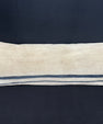 Turkish Hemp Pillow Cushion Natural Beige Blue Cushion Cover 14x40 #30448
