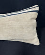 Turkish Hemp Pillow Cushion Natural Beige Blue Cushion Cover 14x40 #30448