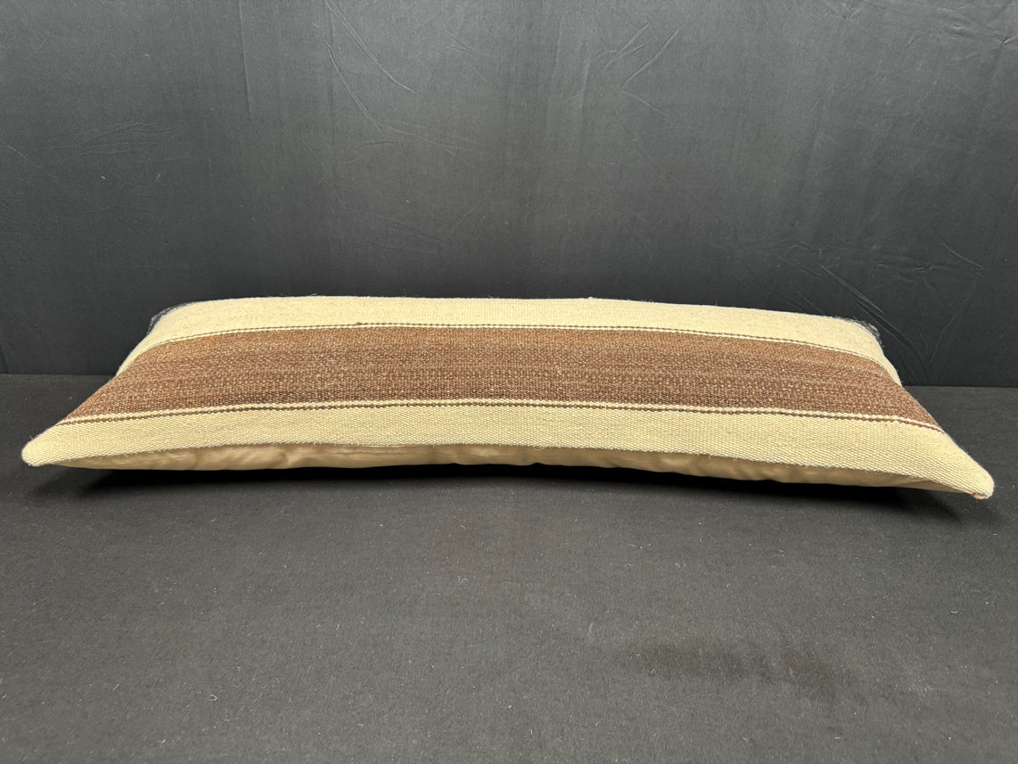 Turkish Hemp Pillow Cushion Natural Beige Brown Cushion Cover 14x40 #30447