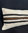 Turkish Hemp Pillow Cushion Natural Beige Black Cushion Cover 14x40 #30461