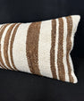 Turkish Hemp Pillow Cushion Natural Beige Brown Cushion Cover 14x40 #30481