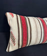 Turkish Hemp Pillow Cushion Natural Beige Red Cushion Cover 14x40 #30489