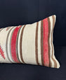 Turkish Hemp Pillow Cushion Natural Beige Red Cushion Cover 14x40 #30489