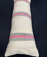 Turkish Hemp Pillow Cushion Natural Beige Gray Cushion Cover 14x40 #30482