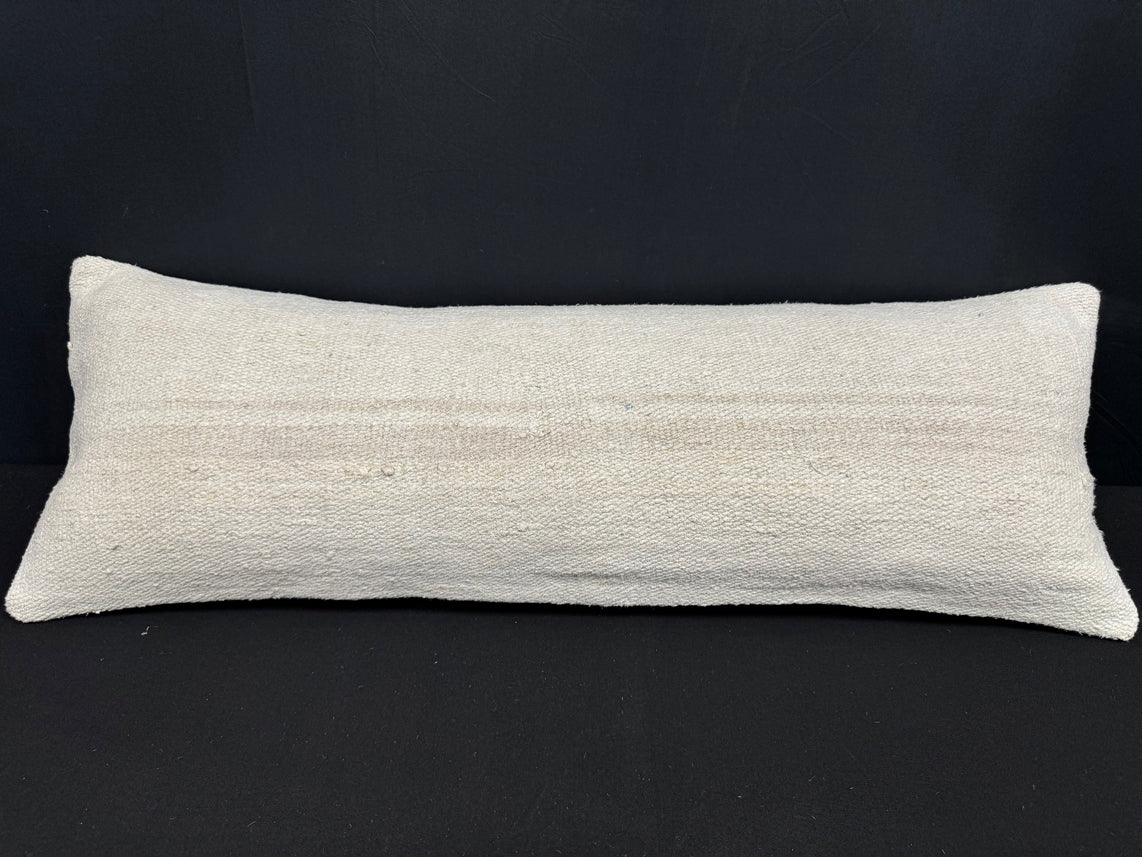Turkish Hemp Pillow Cushion Natural Beige Cushion Cover 14x40 #30478