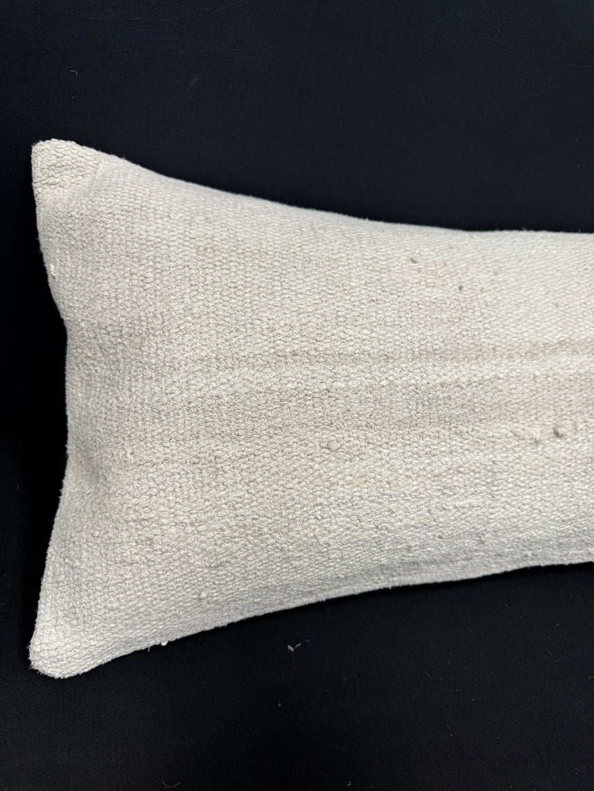 Turkish Hemp Pillow Cushion Natural Beige Cushion Cover 14x40 #30478