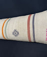 Turkish Hemp Pillow Cushion Natural Beige Red Cushion Cover 14x40 #30486