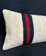 Turkish Hemp Pillow Cushion Natural Beige Black Cushion Cover 14x40 #30479