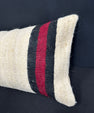 Turkish Hemp Pillow Cushion Natural Beige Black Cushion Cover 14x40 #30479