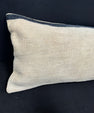 Turkish Hemp Pillow Cushion Natural Beige Black Cushion Cover 14x40 #30491