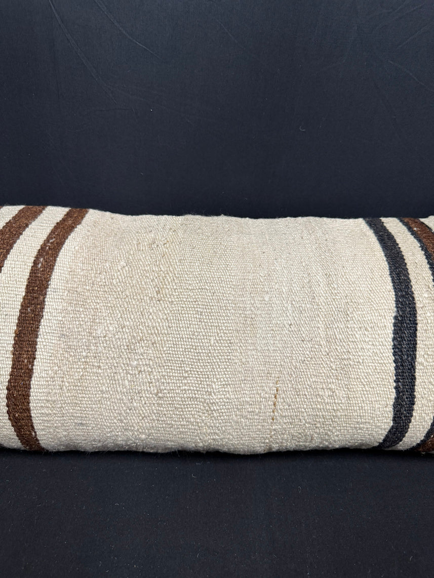 Turkish Hemp Pillow Cushion Natural Beige Brown Cushion Cover 14x40 #30470