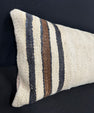 Turkish Hemp Pillow Cushion Natural Beige Black Cushion Cover 14x40 #30468