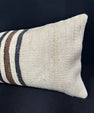 Turkish Hemp Pillow Cushion Natural Beige Black Cushion Cover 14x40 #30468