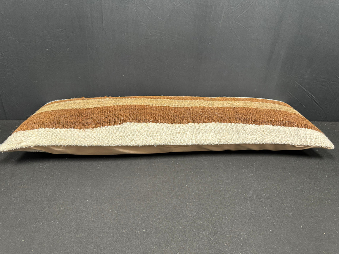 Turkish Hemp Pillow Cushion Natural Beige Brown Cushion Cover 14x40 #30469