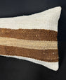 Turkish Hemp Pillow Cushion Natural Beige Brown Cushion Cover 14x40 #30469