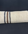 Turkish Hemp Pillow Cushion Natural Beige Black Cushion Cover 14x40 #30485