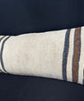 Turkish Hemp Pillow Cushion Natural Beige Black Cushion Cover 14x40 #30485