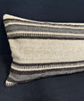 Turkish Hemp Pillow Cushion Natural Beige Black Cushion Cover 14x40 #30467