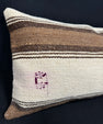 Turkish Hemp Pillow Cushion Natural Beige Brown Cushion Cover 14x40 #30492