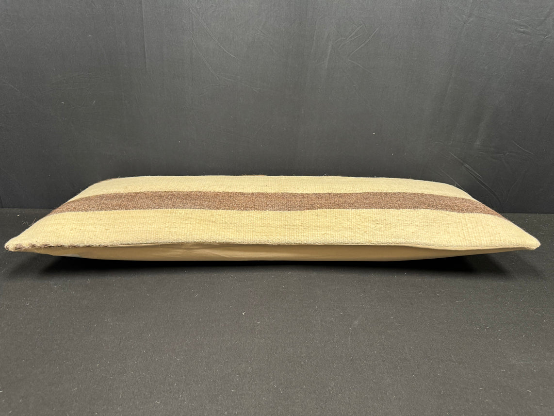 Turkish Hemp Pillow Cushion Natural Beige Brown Cushion Cover 14x40 #30471