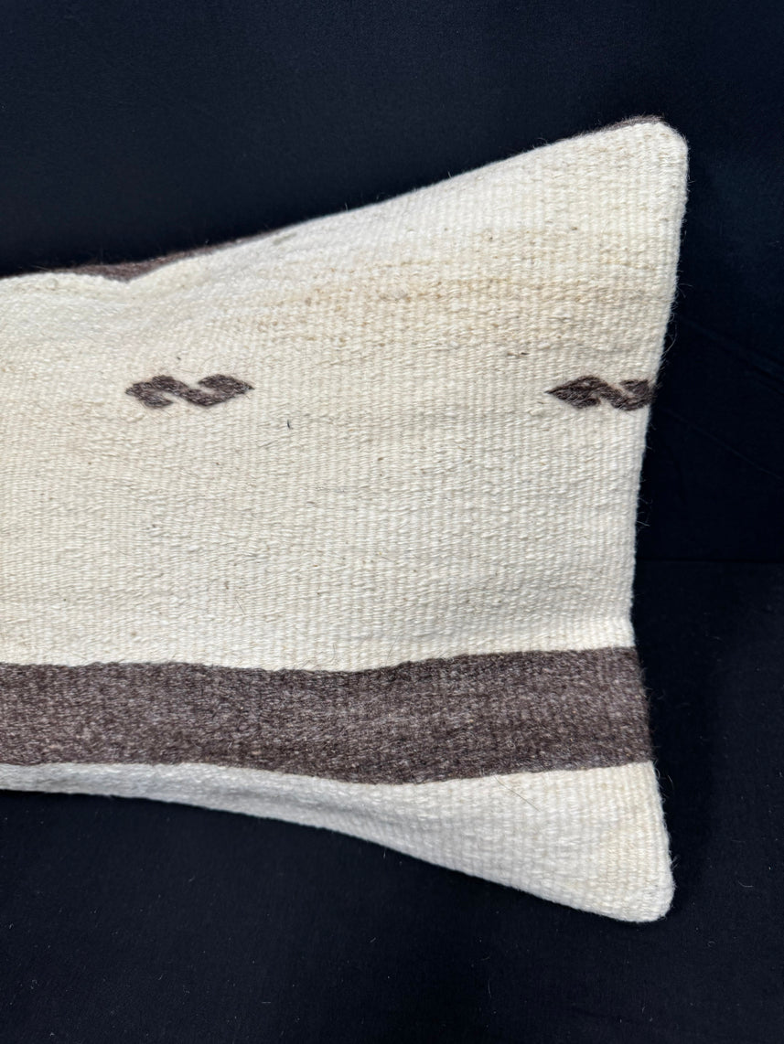 Turkish Hemp Pillow Cushion Natural Beige Brown Cushion Cover 14x40 #30471
