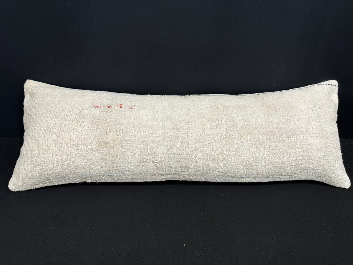 Turkish Hemp Pillow Cushion Natural Beige Brown Cushion Cover 14x40 #30487