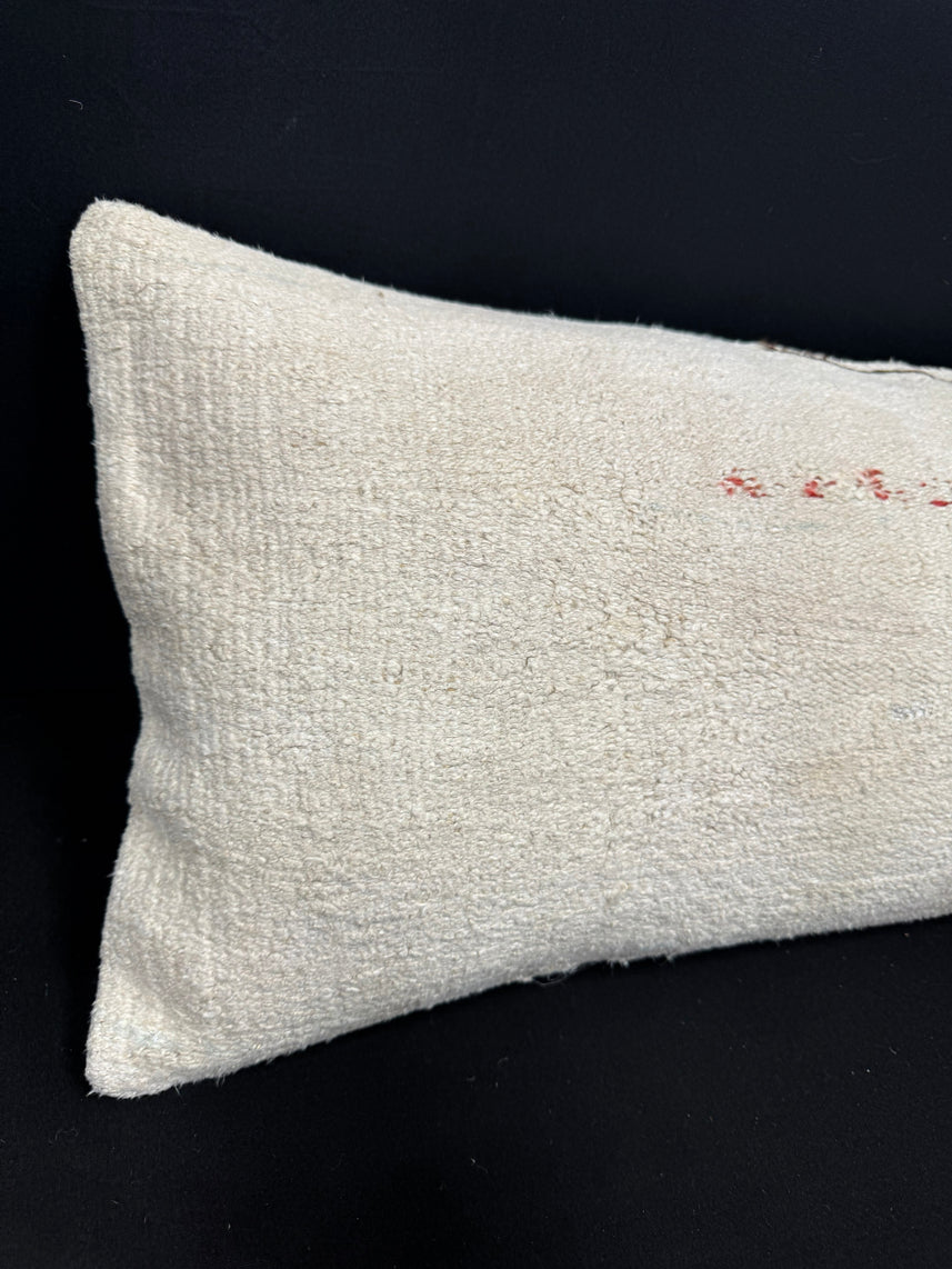 Turkish Hemp Pillow Cushion Natural Beige Brown Cushion Cover 14x40 #30487