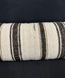 Turkish Hemp Pillow Cushion Natural Beige Black Cushion Cover 14x40 #30490