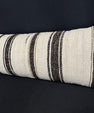 Turkish Hemp Pillow Cushion Natural Beige Black Cushion Cover 14x40 #30490