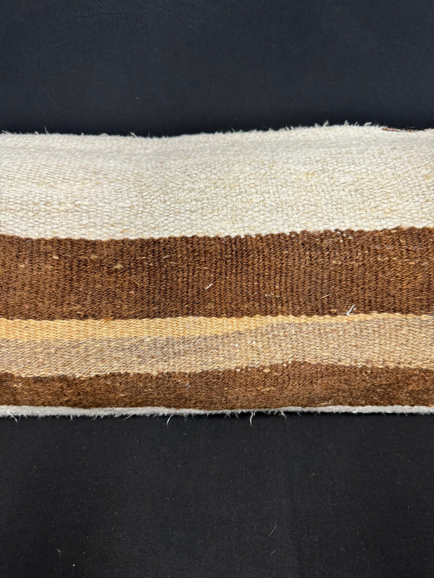 Turkish Hemp Pillow Cushion Natural Beige Brown Cushion Cover 14x40 #30466